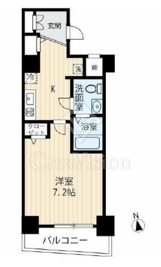 ARCOBALENO MUSASHIKOYAMA (アルコバレーノ武蔵小山)　504号室　間取り