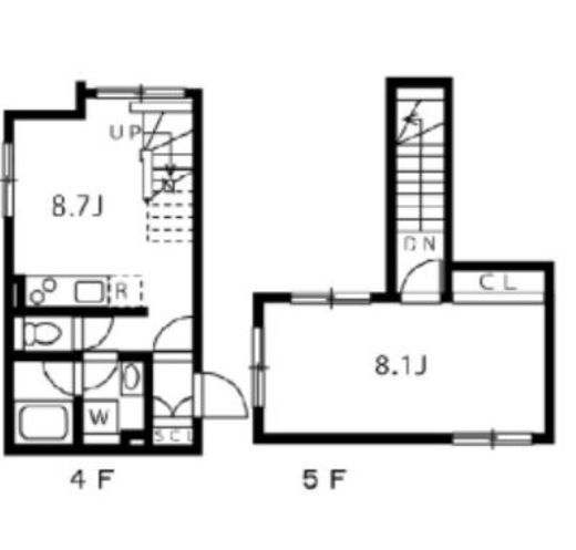 アレーロ下目黒　401号室　間取り