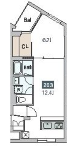グランデュオ駒沢10 (GranDuo Komazawa 10)　203号室　間取り