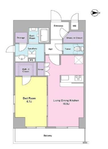 ジニア大森西　206号室　間取り