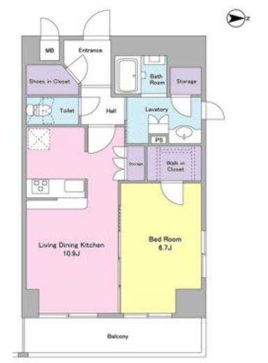 ジニア大森西　501号室　間取り