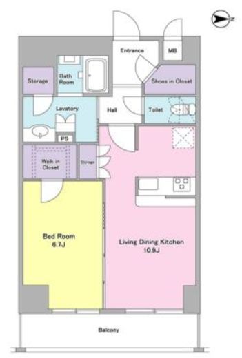 ジニア大森西　704号室　間取り