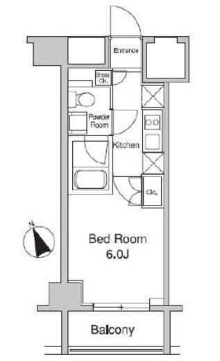 プラウドフラット蒲田Ⅱ　603号室　間取り