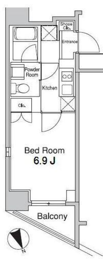 プラウドフラット蒲田Ⅱ　906号室　間取り