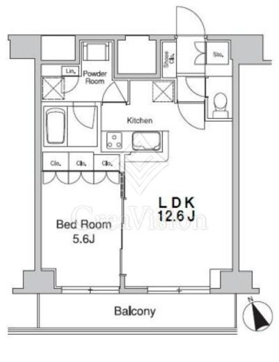 プラウドフラット蒲田Ⅱ　1102号室　間取り