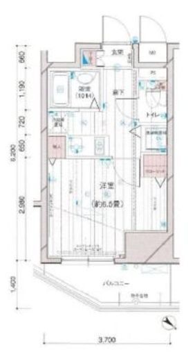 メインステージ五反田駅前　1204号室　間取り