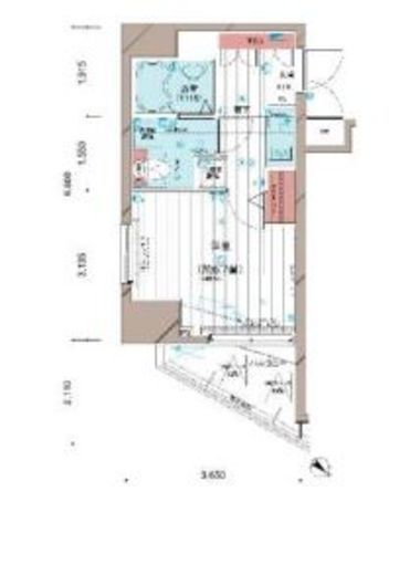 メインステージ五反田駅前　1205号室　間取り
