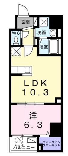 May Fair　201号室　間取り