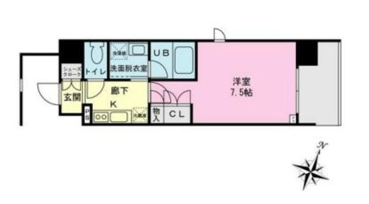 Ｕｒｂａｎ Ｌｉｎｋ大森海岸　601号室　間取り
