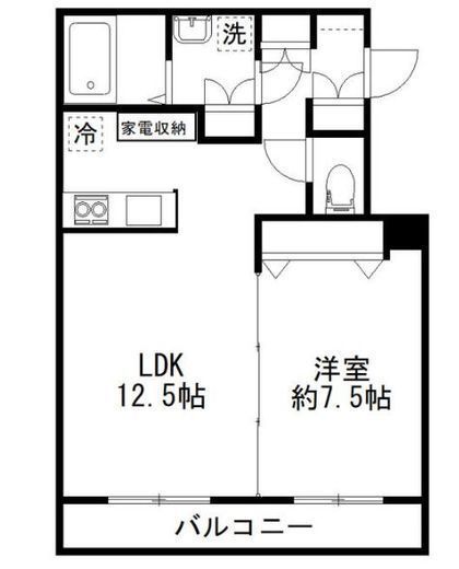 カルディアⅡ西馬込　302号室　間取り