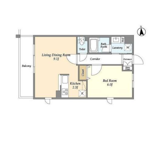 LIBR GRANT 世田谷等々力 (リーブルグラント世田谷等々力)　405号室　間取り