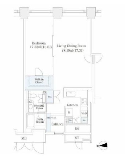 ラ・トゥール芝公園　2706号室　間取り
