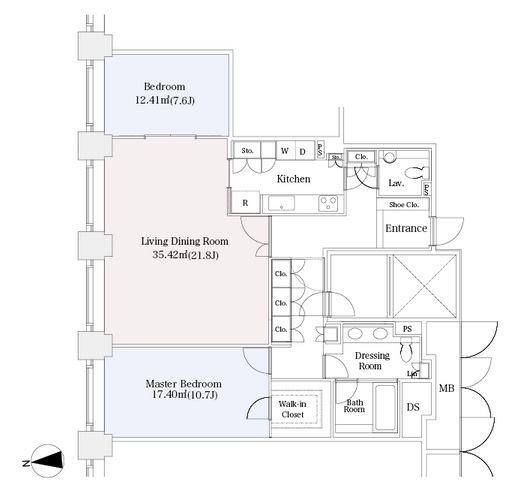 ラ・トゥール芝公園　2802号室　間取り