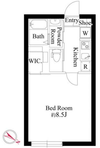 エルファーロ世田谷三宿 (ELFARO SETAGAYA MISHUKU)　103号室　間取り