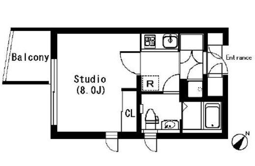 ラティエラ武蔵小山　203号室　間取り