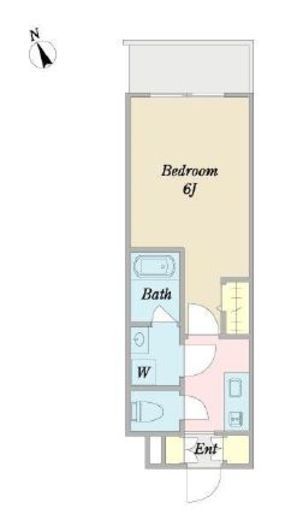 PREMIUM CUBE G 白金台 (プレミアムキューブジー白金台)　405号室　間取り