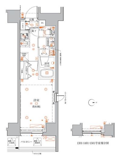クレイシアIDZ蒲田　1101号室　間取り