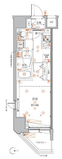 クレイシアIDZ蒲田　1203号室　間取り