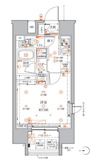 クレイシアIDZ蒲田　1204号室　間取り