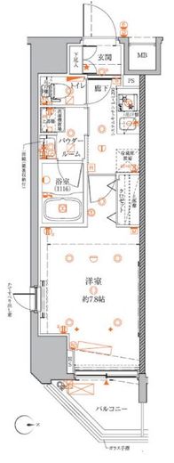 クレイシアIDZ蒲田　603号室　間取り