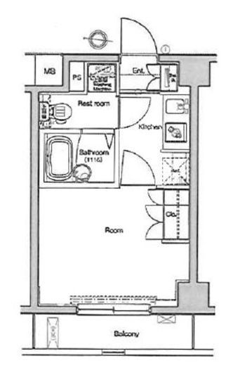 レイジオス品川　204号室　間取り