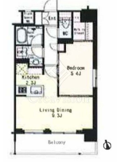 フレンシア蒲田　1204号室　間取り