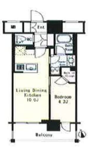 フレンシア蒲田　803号室　間取り