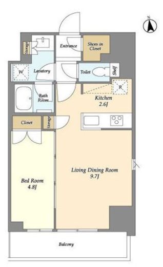 ラティエラ大鳥居　805号室　間取り