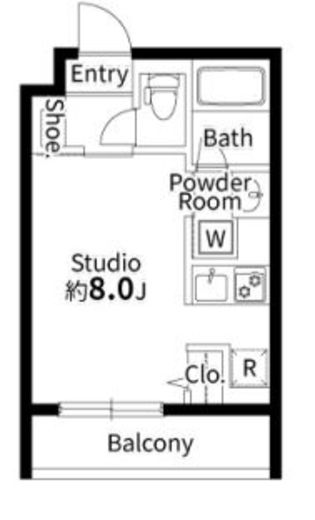 パルムクレスト武蔵小山　S303号室　間取り