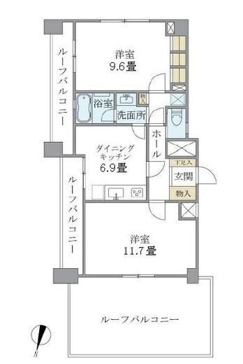 北品川アパートメント　901号室　間取り