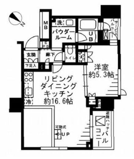 レジディア勝どき　302号室　間取り