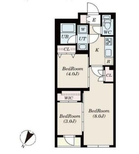 ゲートマークス三軒茶屋　202号室　間取り