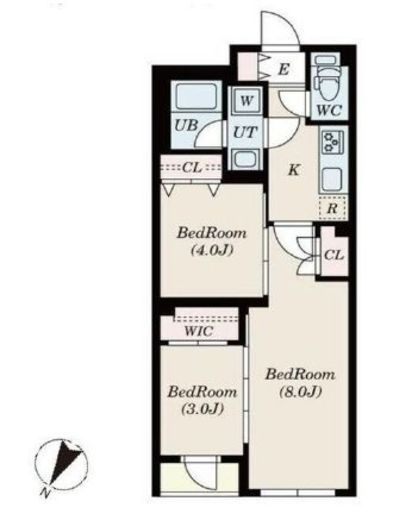 ゲートマークス三軒茶屋　302号室　間取り