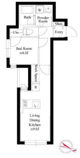ゲートマークス三軒茶屋　306号室　間取り