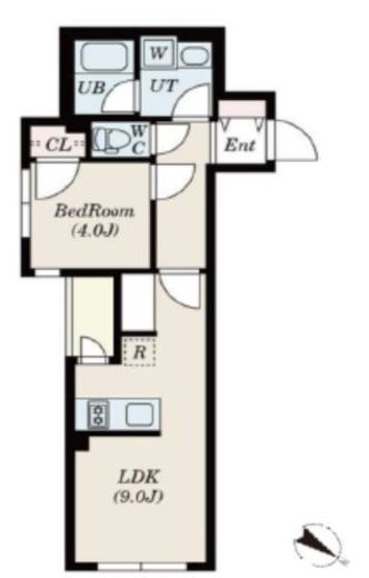ゲートマークス三軒茶屋　406号室　間取り