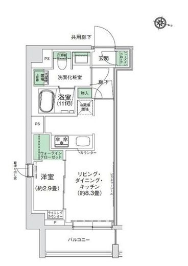 スタイリオ三軒茶屋　201号室　間取り