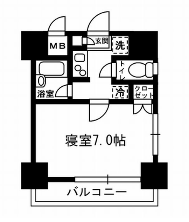 レジディア月島3　706号室　間取り