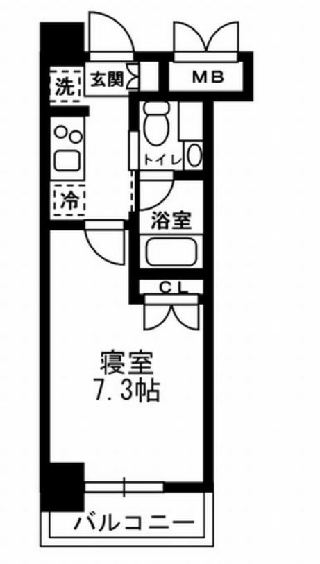 レジディア月島3　404号室　間取り