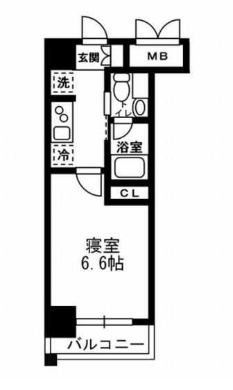 レジディア月島3　1008号室　間取り