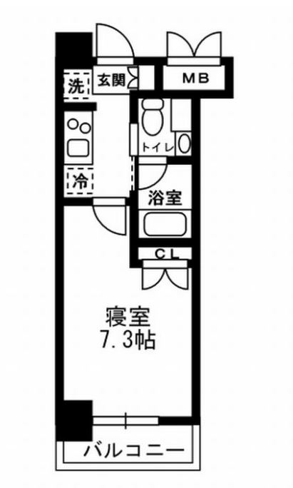 レジディア月島3　803号室　間取り