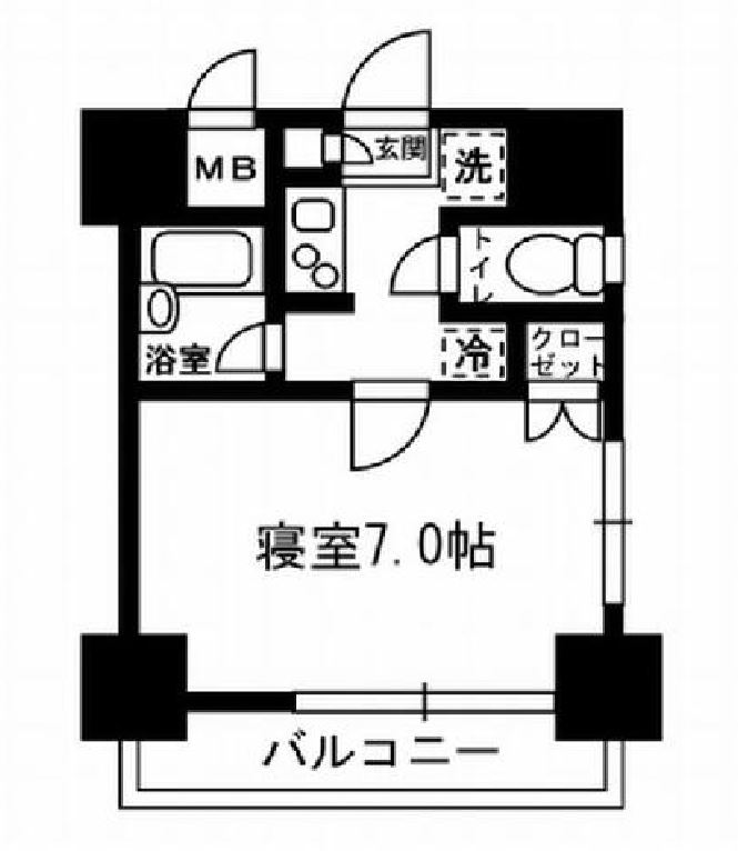 レジディア月島3　910号室　間取り