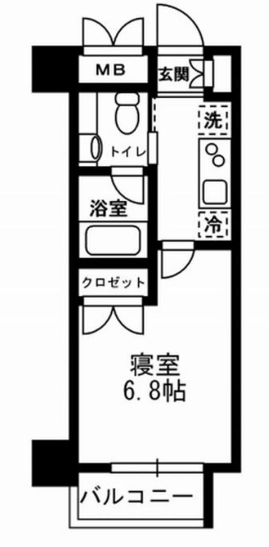 レジディア月島3　907号室　間取り