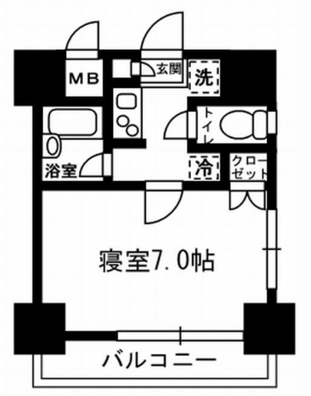 レジディア月島3　1006号室　間取り