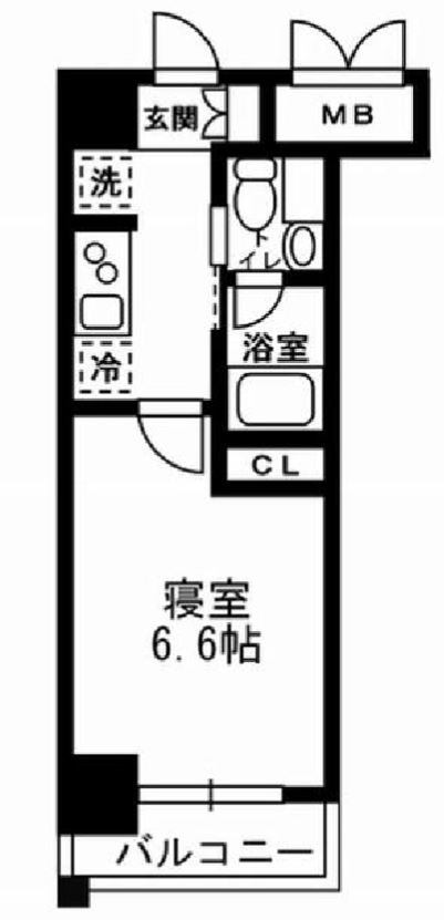 レジディア月島3　810号室　間取り