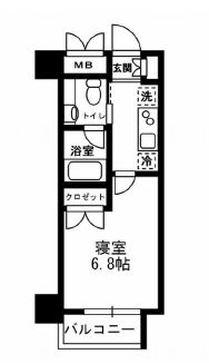 レジディア月島3　1205号室　間取り