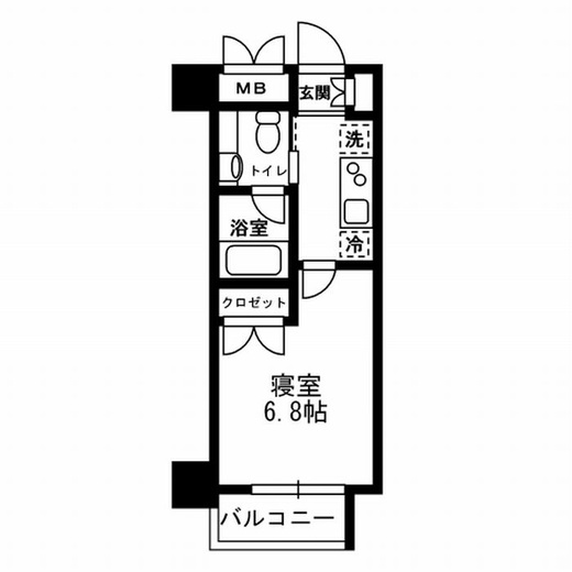 レジディア月島3　307号室　間取り