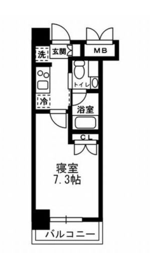 レジディア月島3　404号室　間取り
