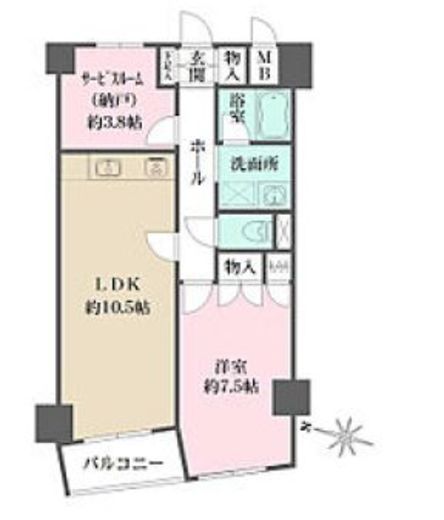 ダイヤハイツ自由が丘　205号室　間取り