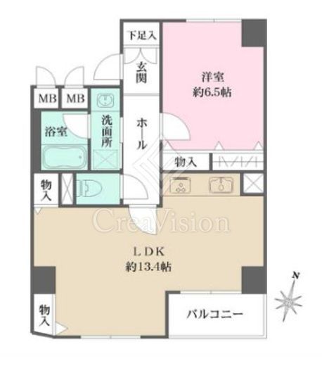 ダイヤハイツ自由が丘　402号室　間取り