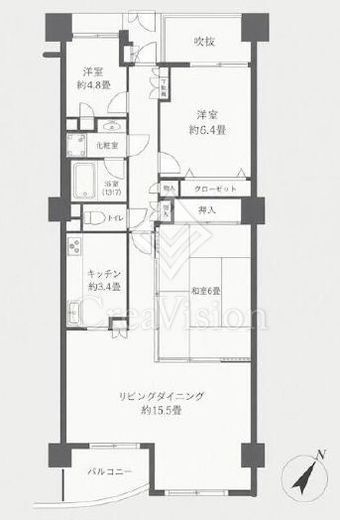 クレッセント目黒青葉台　6F1号室　間取り